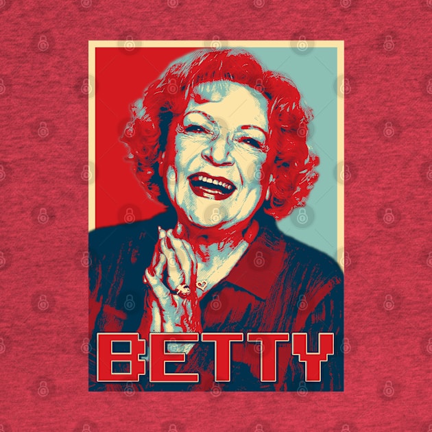 Betty White Pop Art Retro by THE SUP OMO